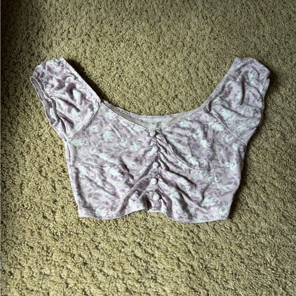 PacSun Lavender floral top